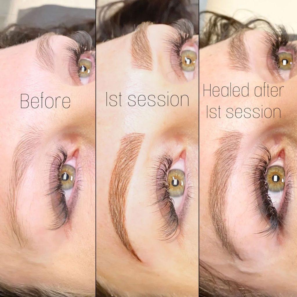Permanent brows result at Rebel Aesthetics in New Jersey.