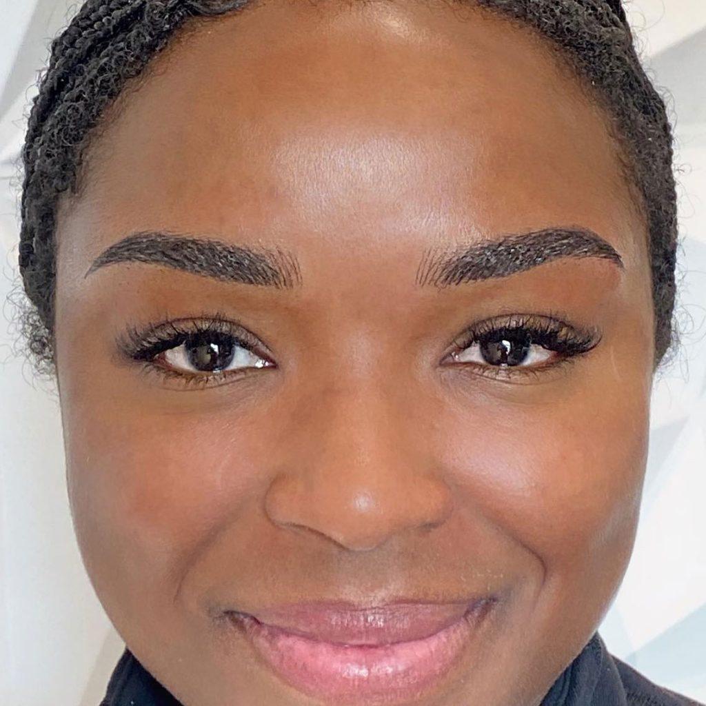 Permanent brows result at Rebel Aesthetics in New Jersey.