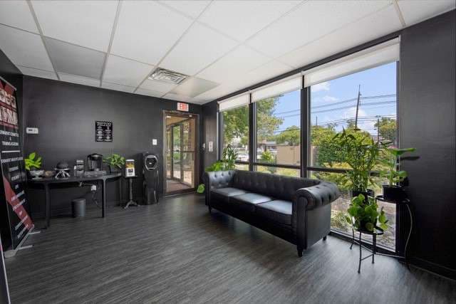 Reception area at Rebel Aesthetic in New Jersey